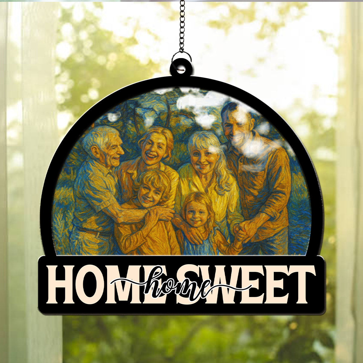 Home Sweet Home - Personalized Custom Suncatcher