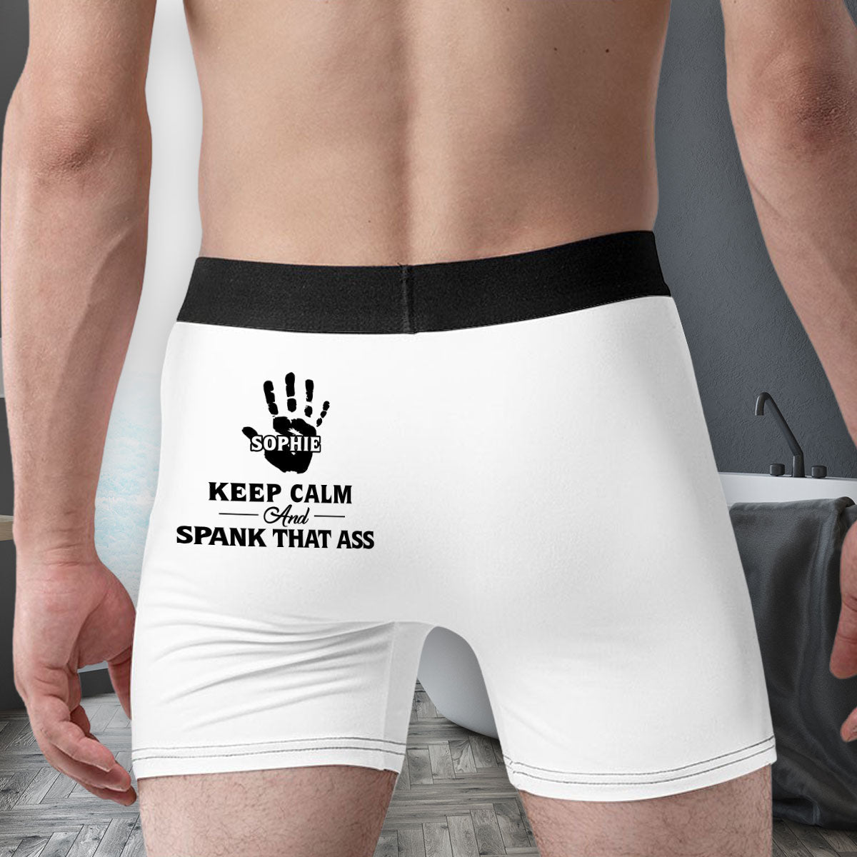 Good Vibes Bad Girl Time - Personalized Photo Men's Boxer Briefs