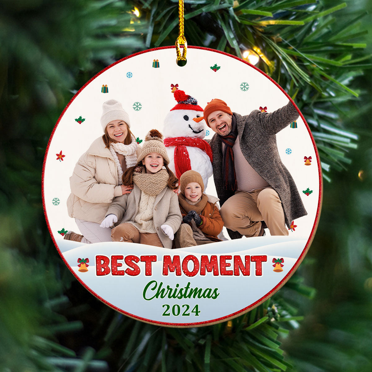 Best Moment - Personalized Custom Wood Ornament