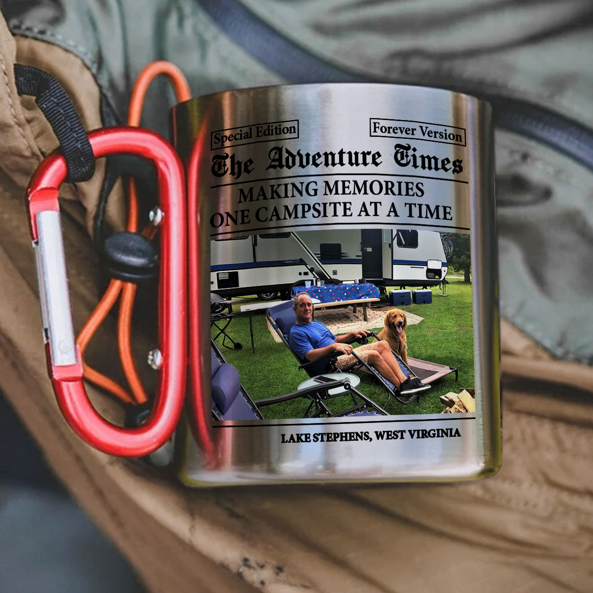 The Adventure Times - Personalized Custom Carabiner Mug