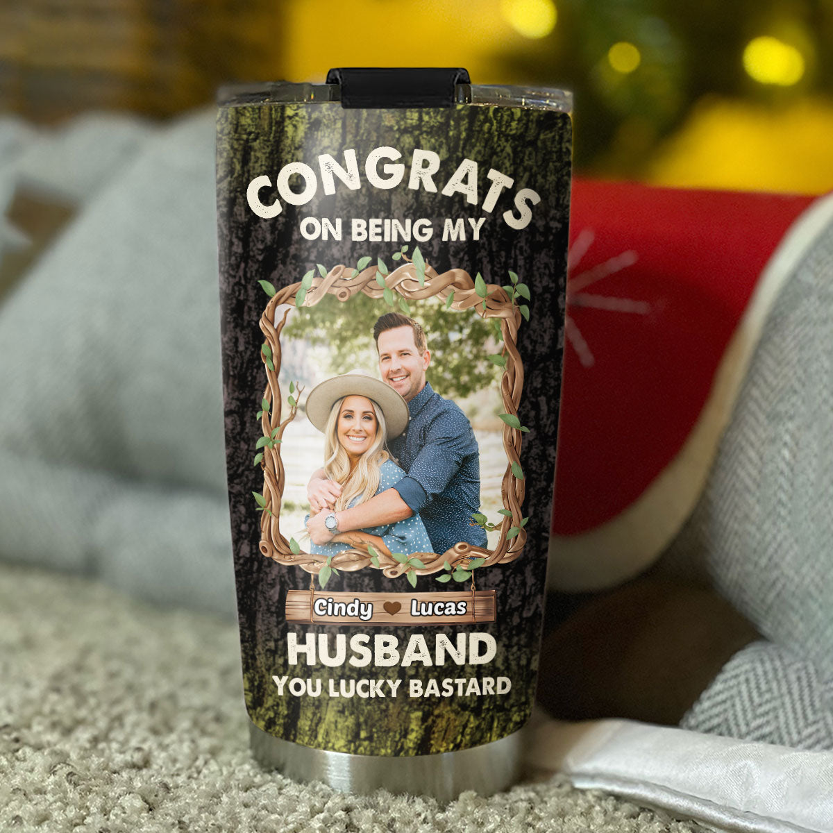 Congrats On Being My Husband - Personalized Custom Tumbler