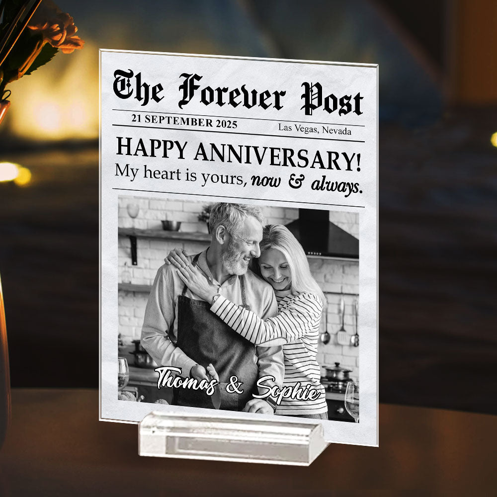 The Forever Post - Personalized Custom Acrylic Plaque With Base