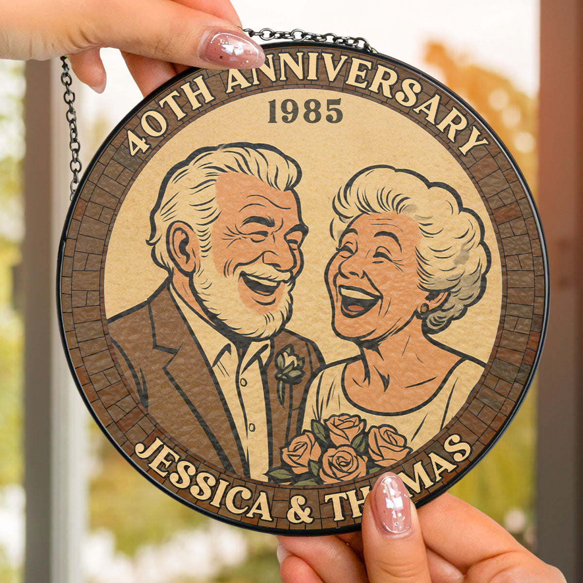 Many Years Forever - Personalized Custom Window Hanging Suncatcher