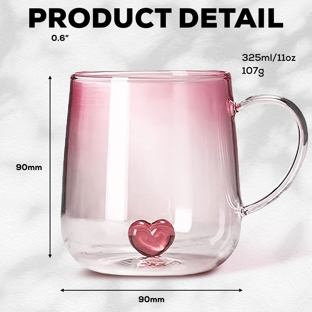 Love From The Bump - Personalized Custom Pink Gradient Glass Mug