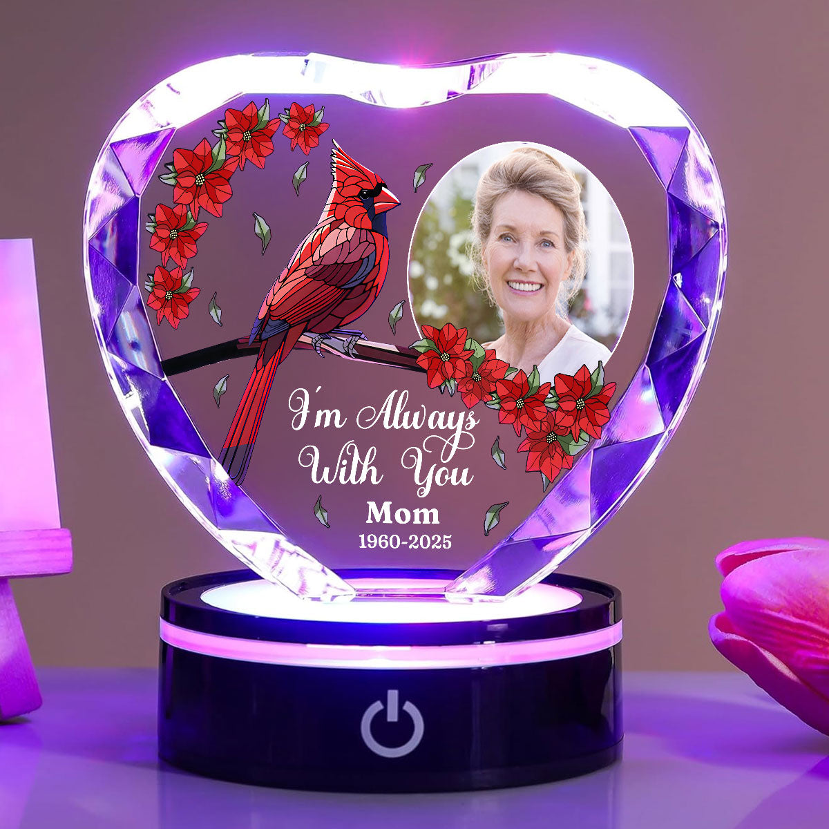 Beside You - Personalized Custom Crystal Led Light