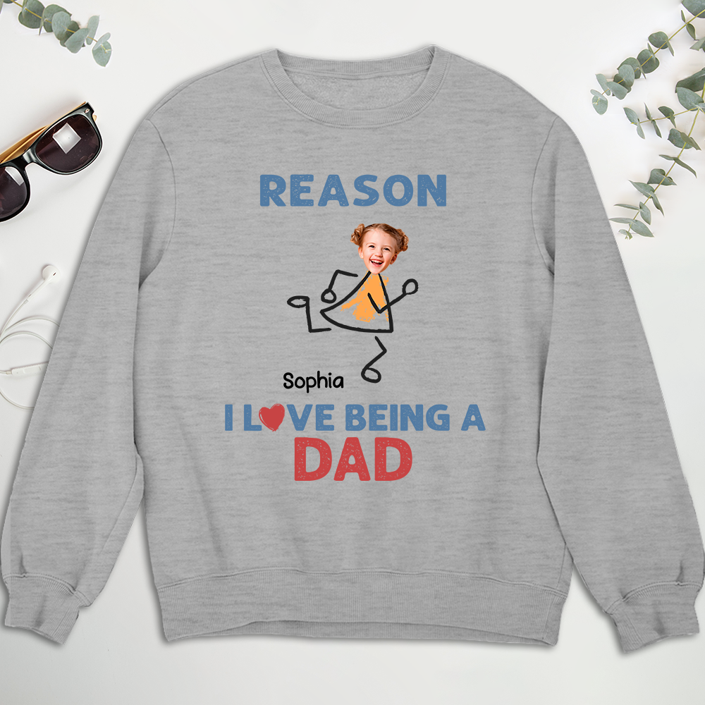 Reasons I Love Being Dad Grandpa - Personalized Custom Shirt