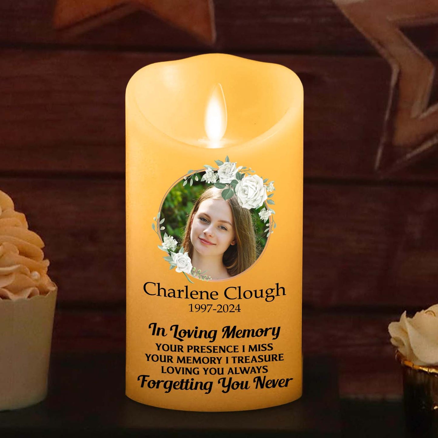 In Loving Memory Version 2 - Personalized Custom LED Candle