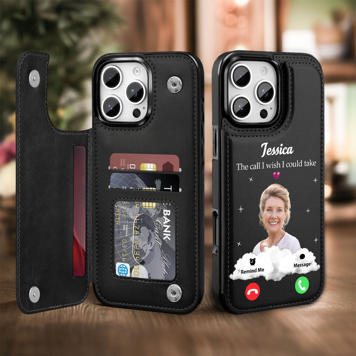 The Call I Wish I Could Take - Personalized Custom Leather Phone Case