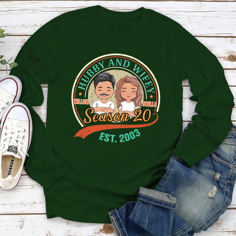 Hubby & Wifey - Personalized Custom Long Sleeve T-shirt