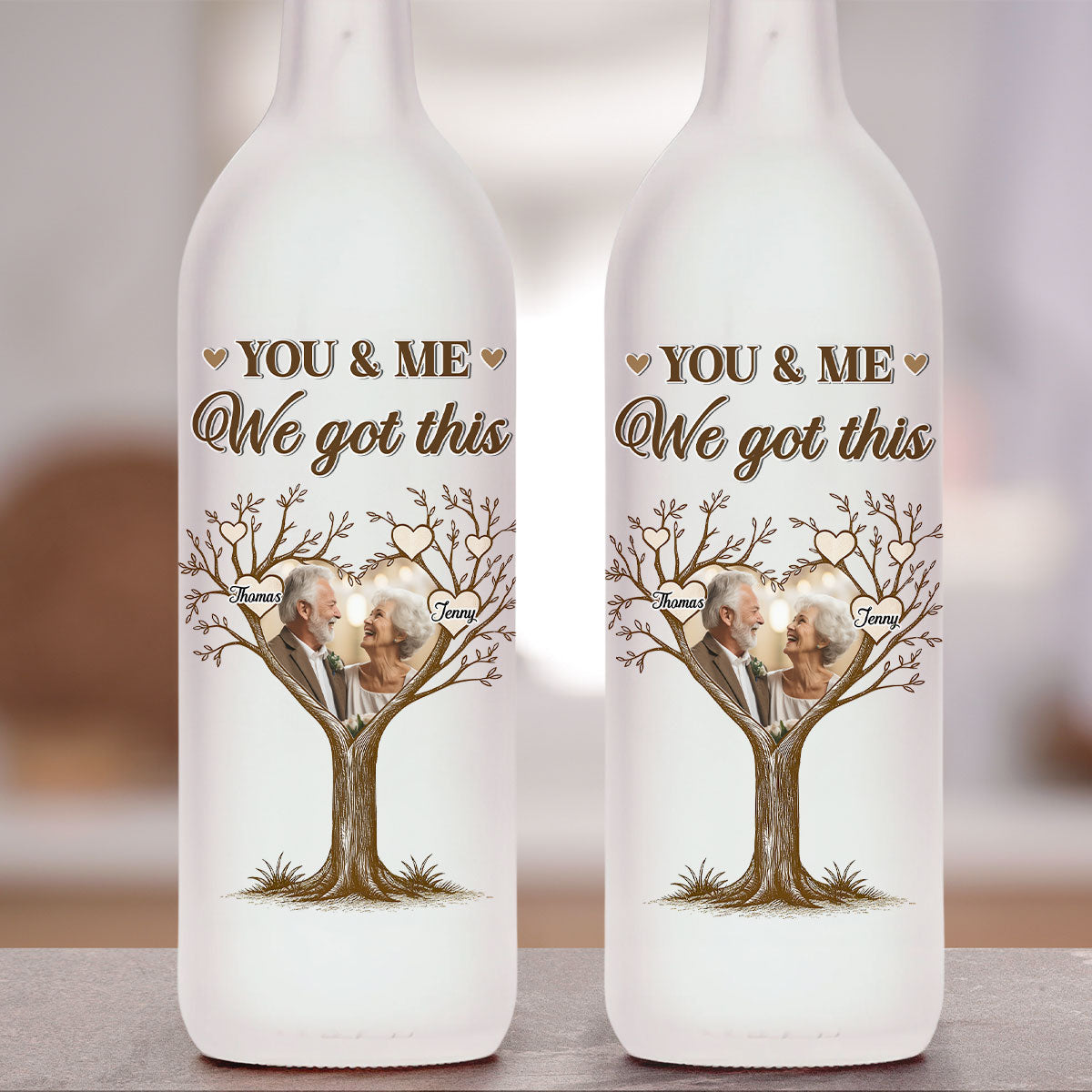 You And Me 2 - Personalized Custom Bottle Lamp