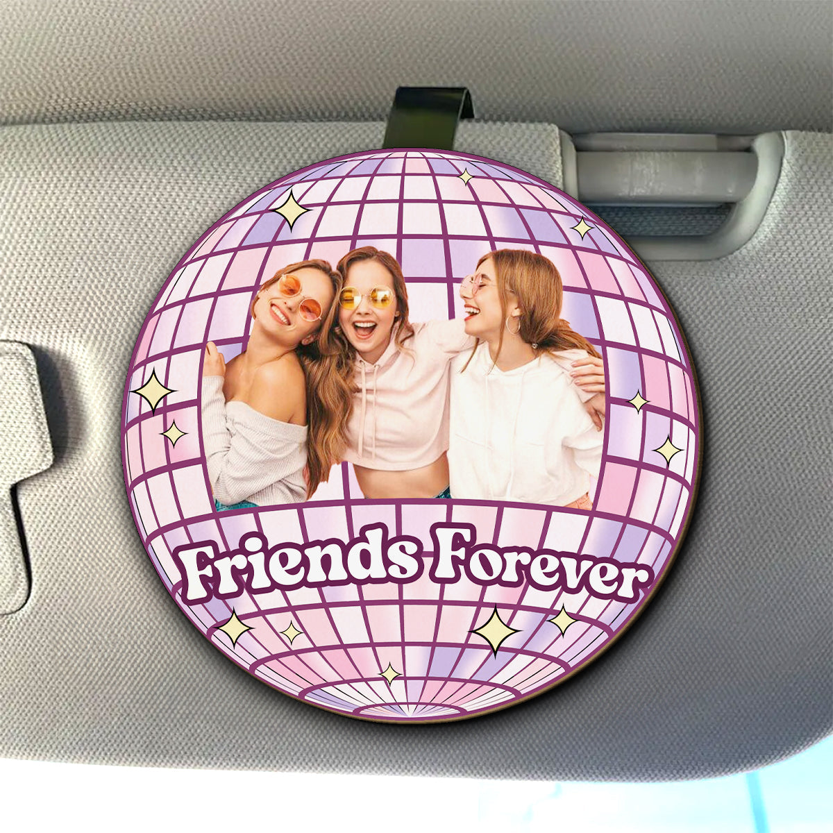 Besties Forever Version 2 - Personalized Custom Car Visor Clip