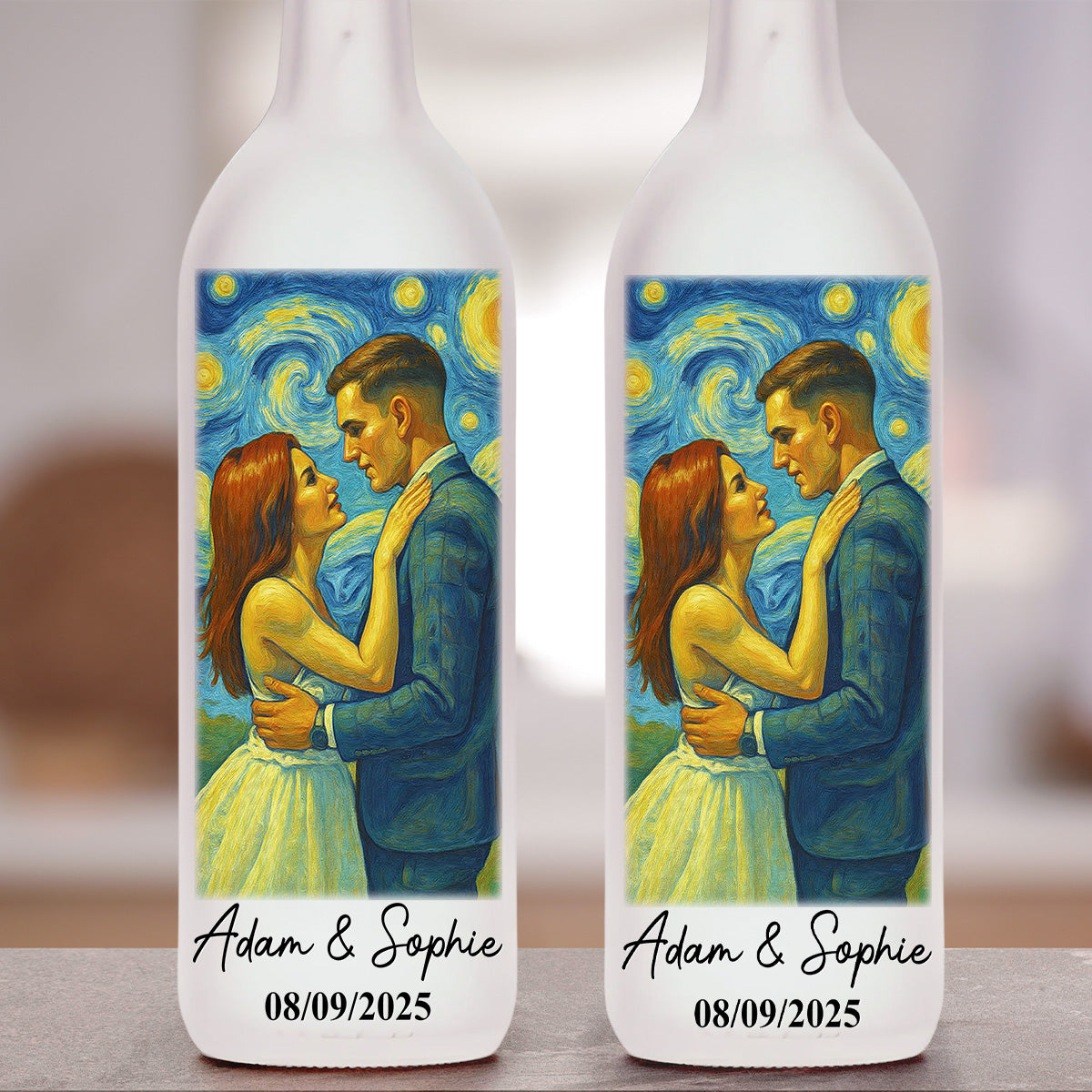 Our Wedding Day Gift - Personalized Custom Bottle Lamp