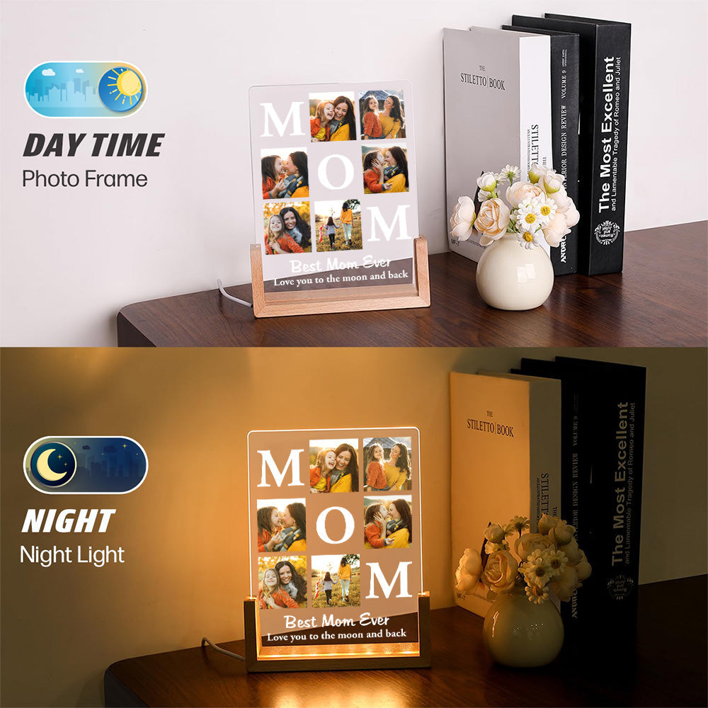 Love You To The Moon And Back - Personalized Custom Plaque With Walnut Base