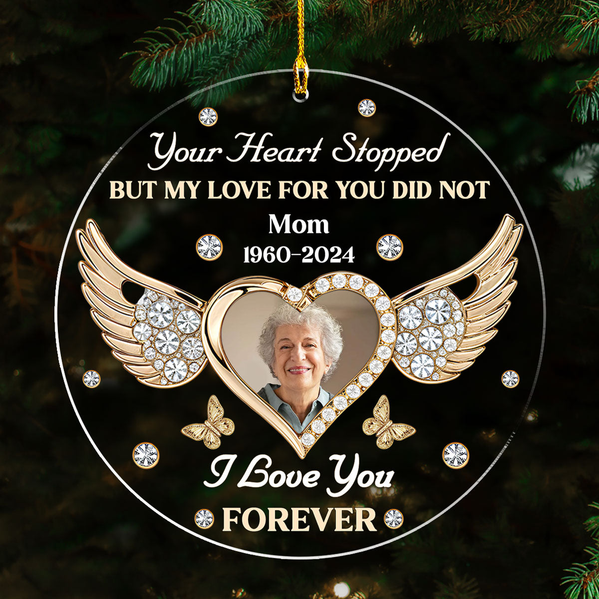 My Love for You Will Never Stop - Personalized Custom Acrylic Ornament