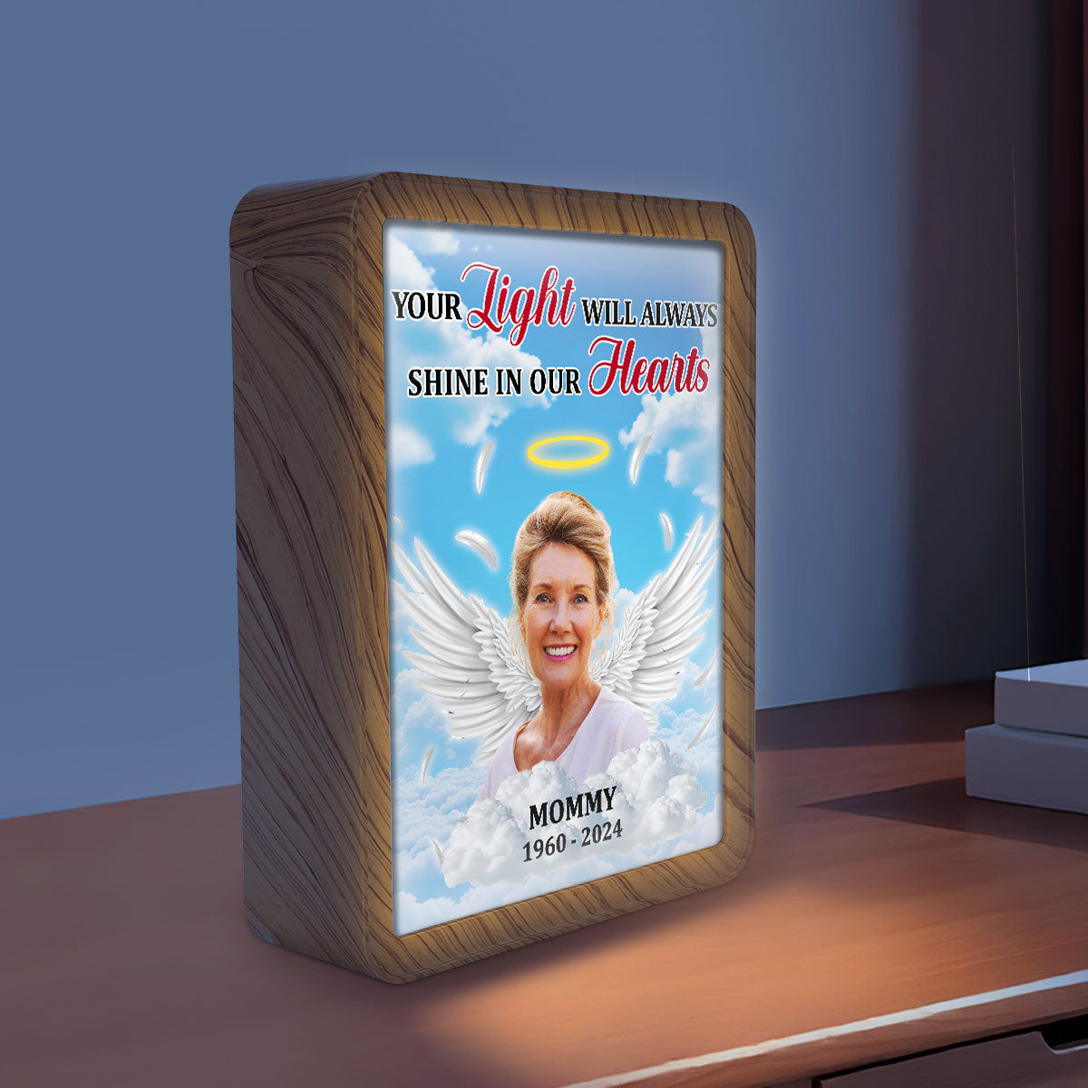 Your Light Will Always Shine In Our Hearts - Personalized Custom Magic Mirror