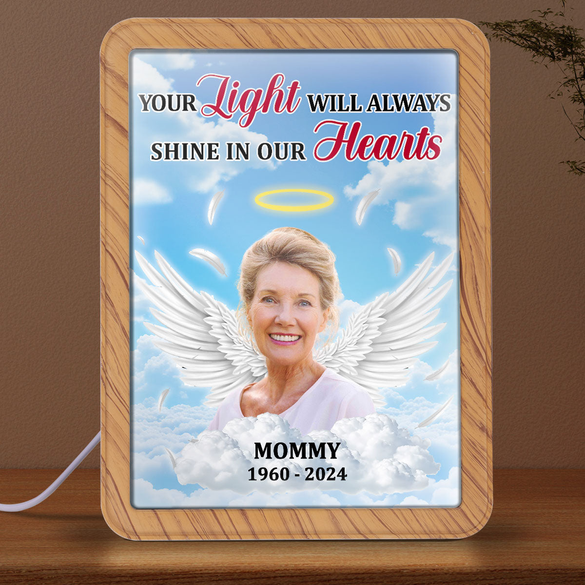 Your Light Will Always Shine In Our Hearts - Personalized Custom Magic Mirror