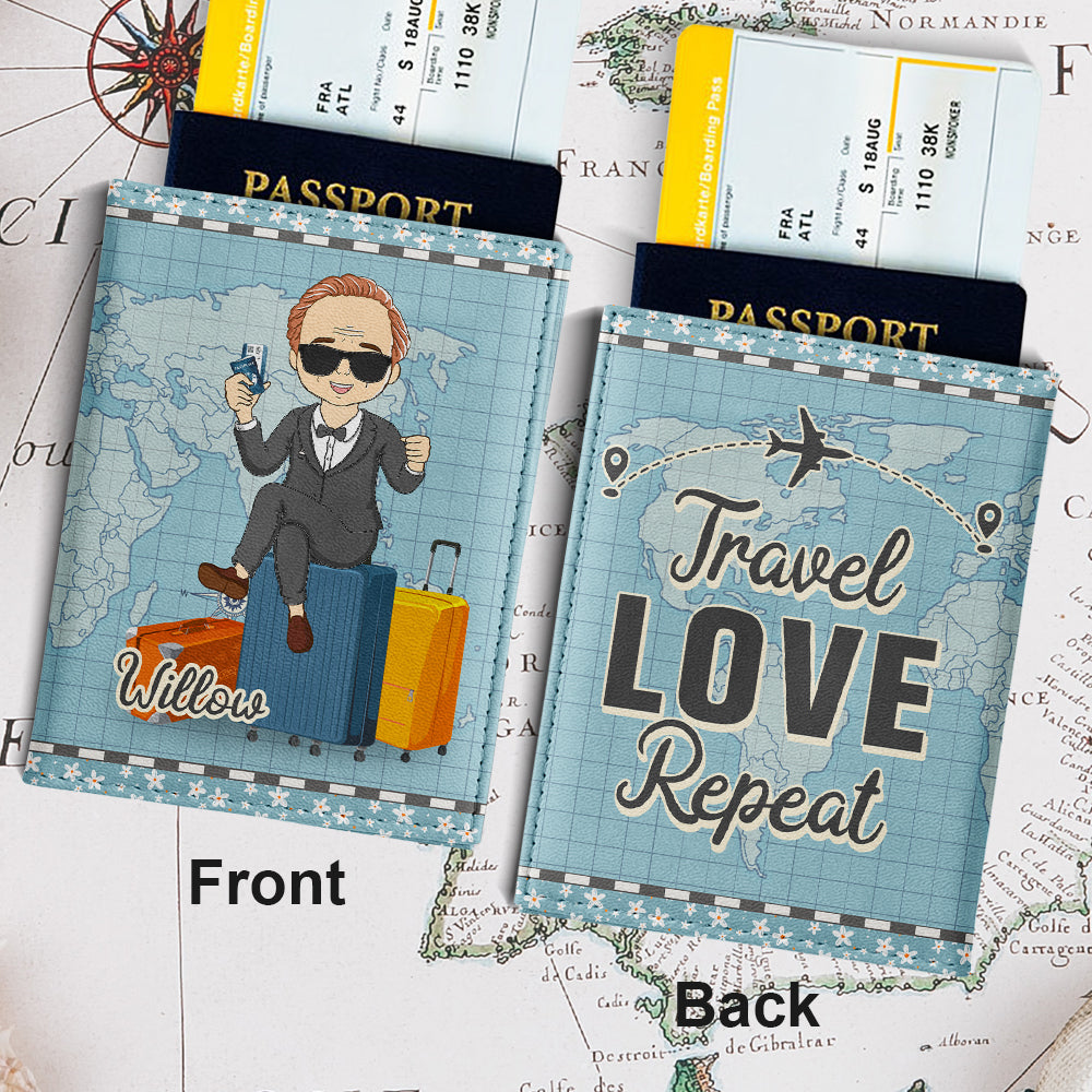 Travel Love - Personalized Custom Passport Cover