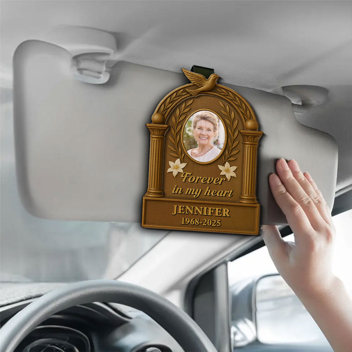 Remembering You With Love - Personalized Custom Car Visor Clip