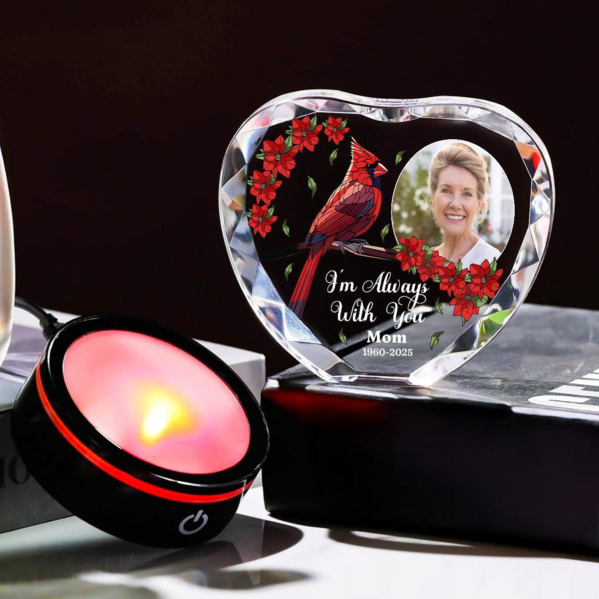 Beside You - Personalized Custom Crystal Led Light