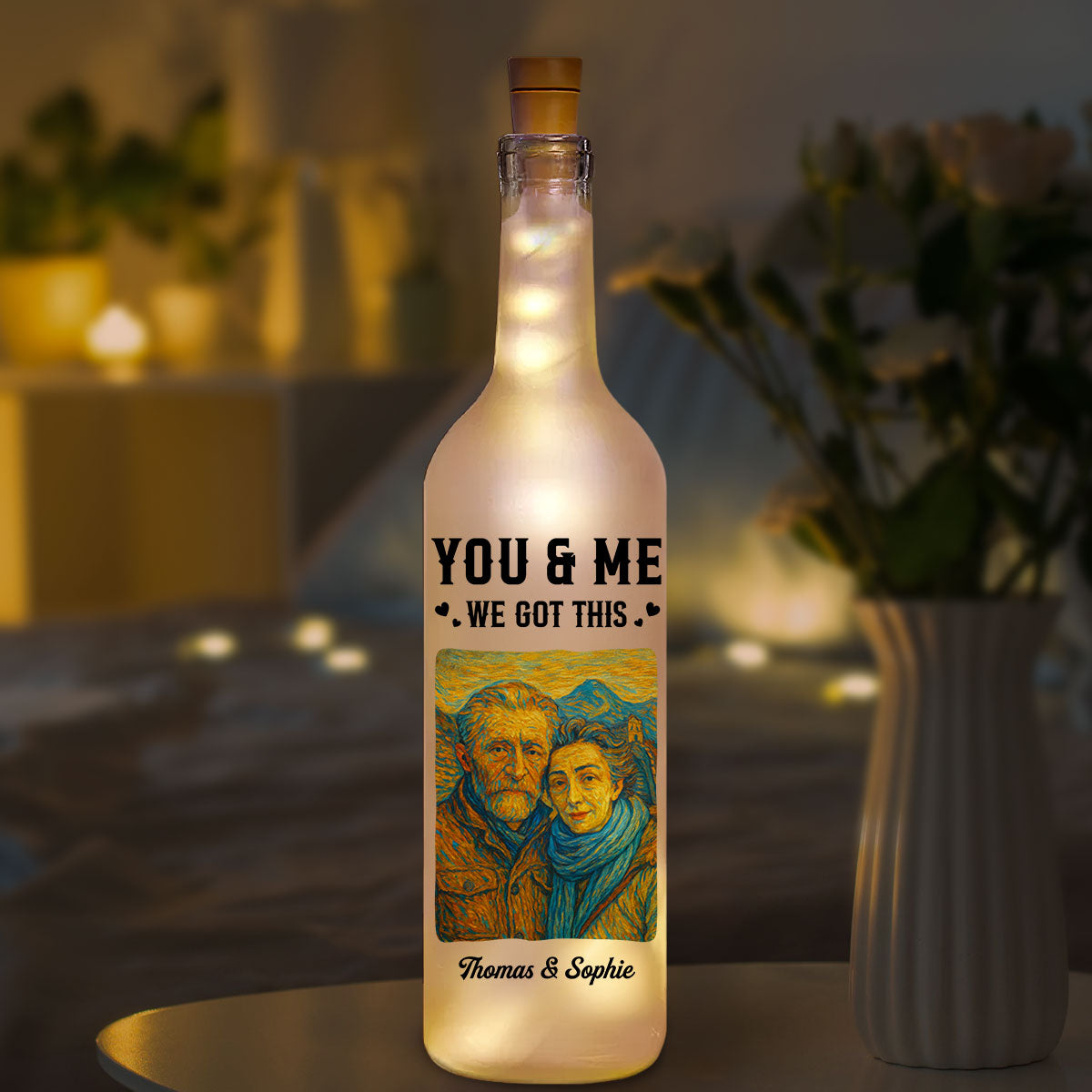 You And Me We Got This - Personalized Custom Bottle Lamp