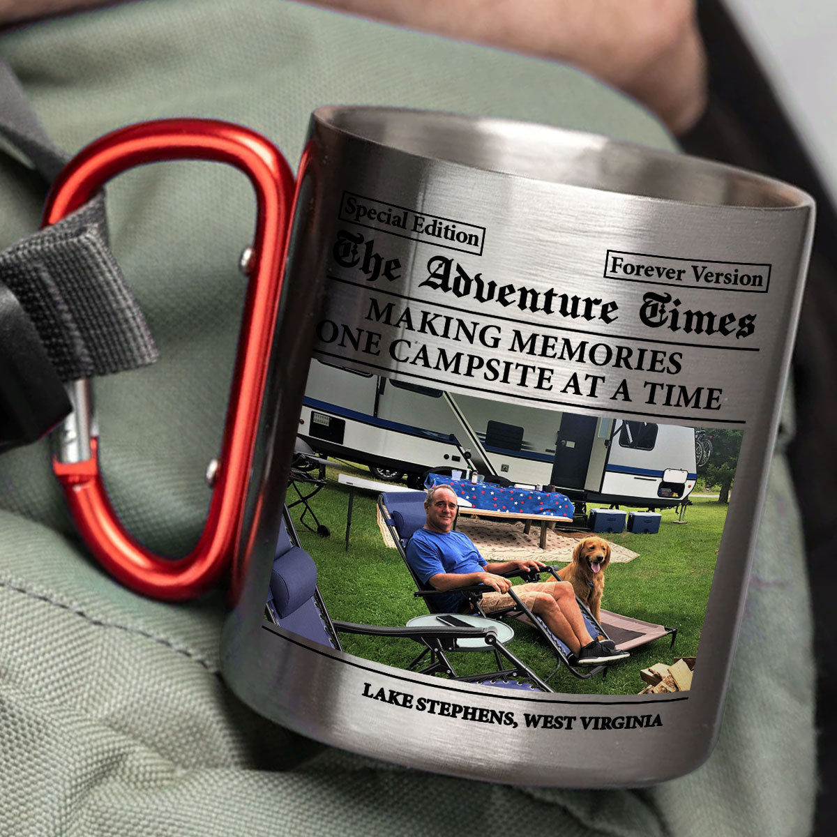 The Adventure Times - Personalized Custom Carabiner Mug