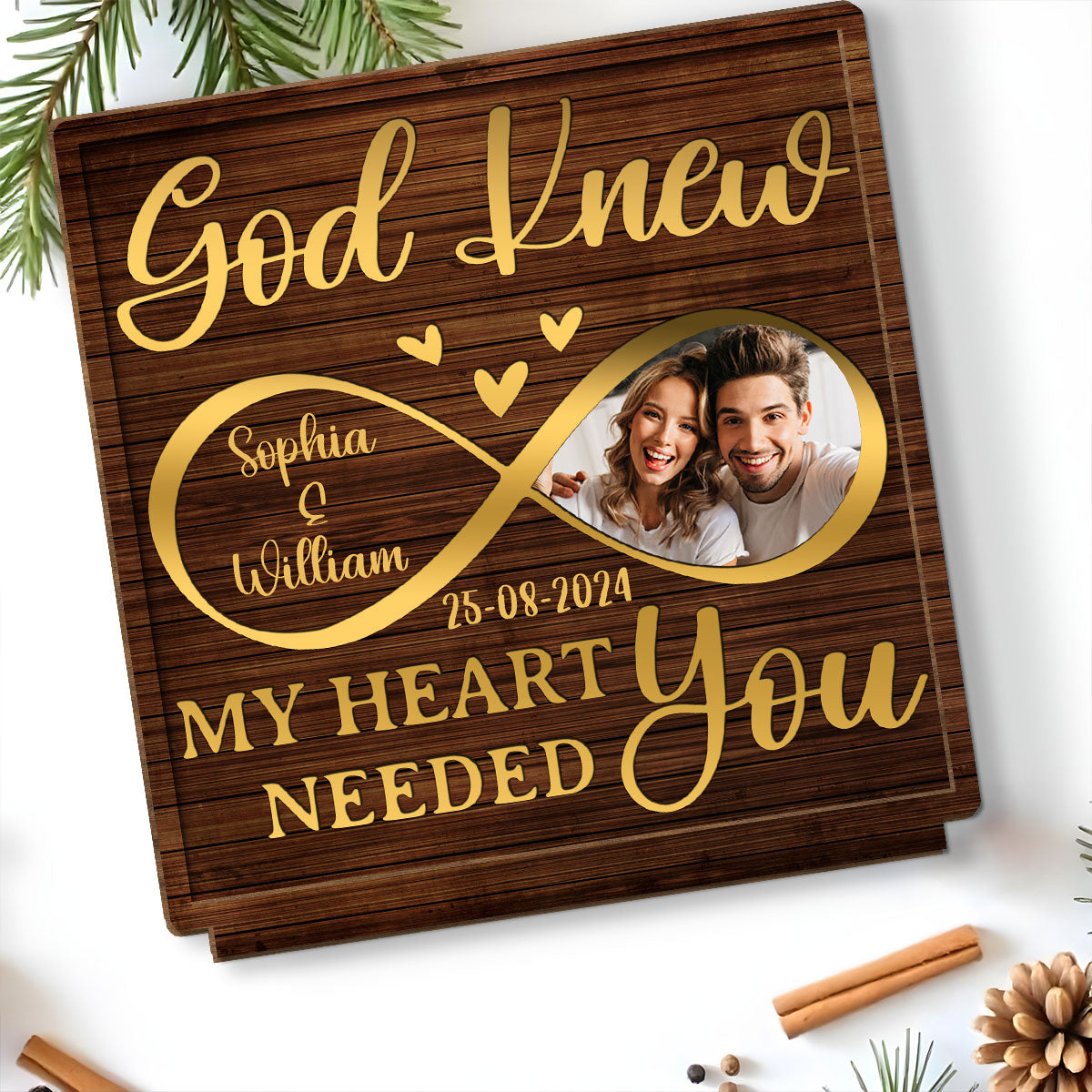 I Need You Love - Personalized Custom 2-Layer Wood Plaque With Flat Base