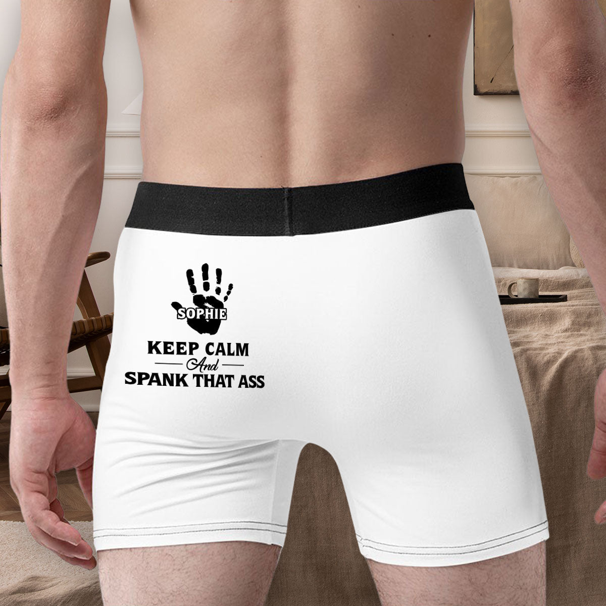 Good Vibes Bad Girl Time - Personalized Photo Men's Boxer Briefs
