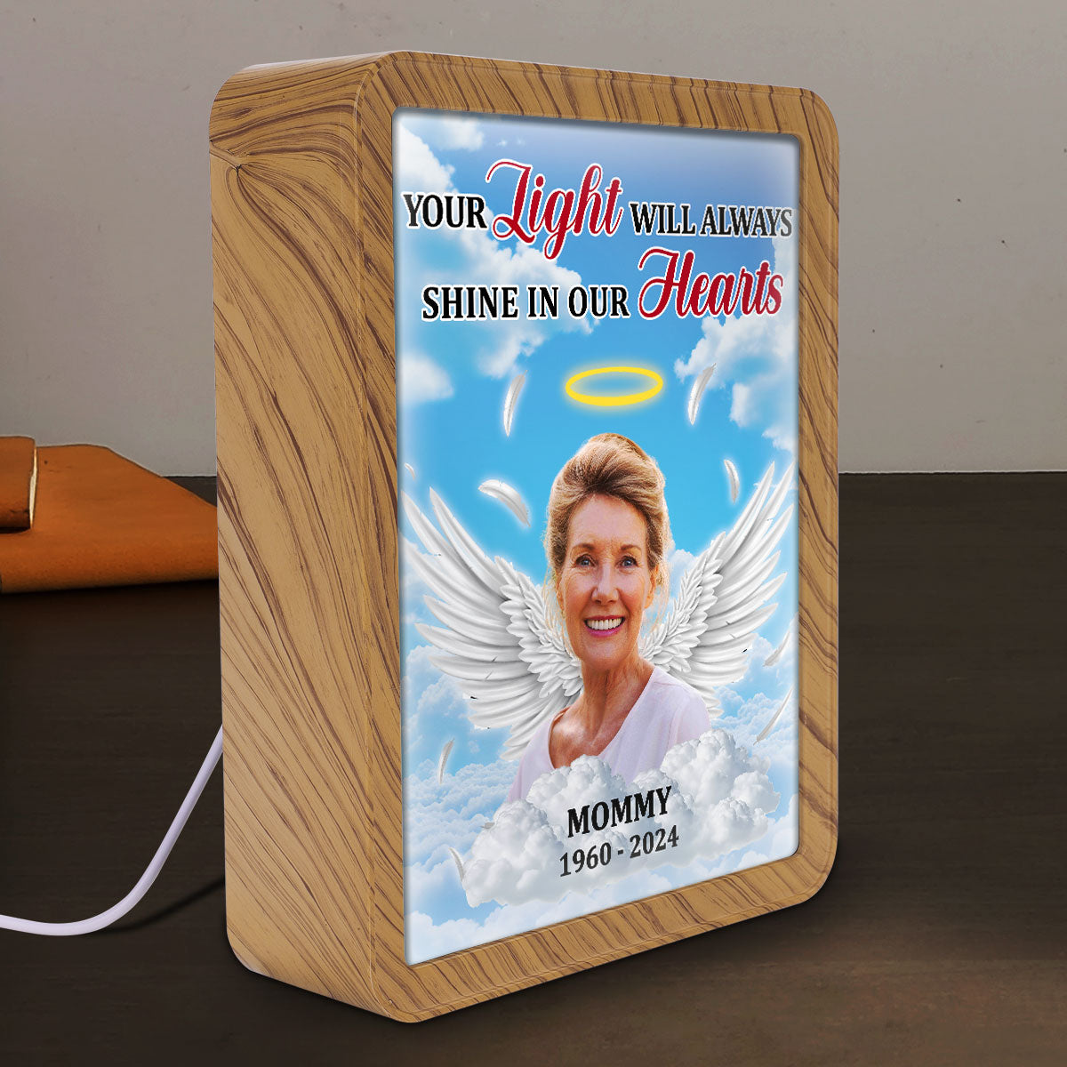 Your Light Will Always Shine In Our Hearts - Personalized Custom Magic Mirror