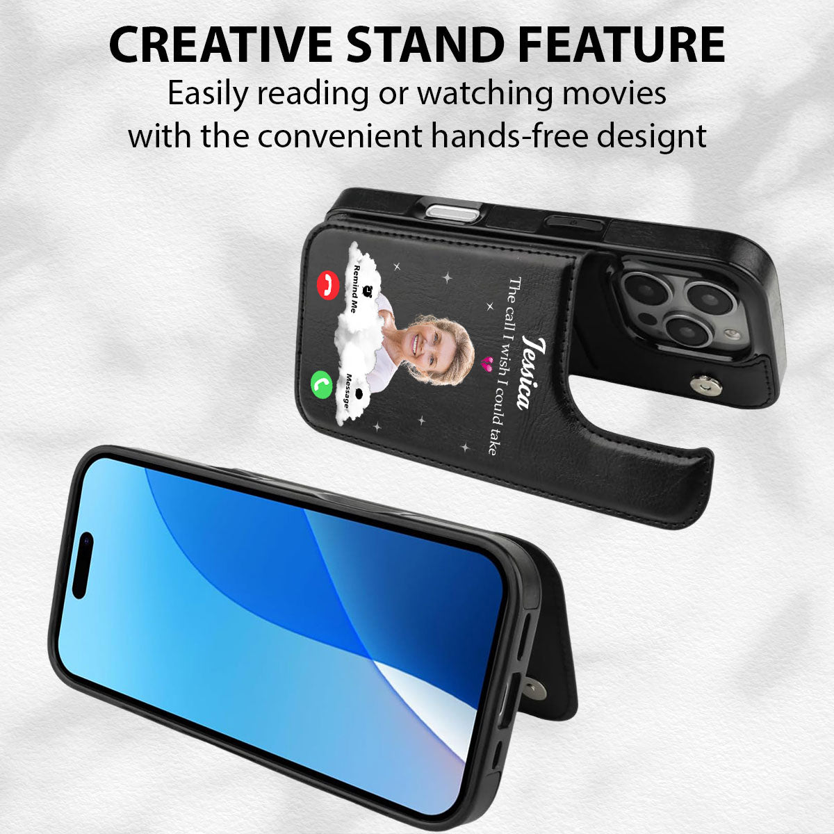 The Call I Wish I Could Take - Personalized Custom Leather Phone Case