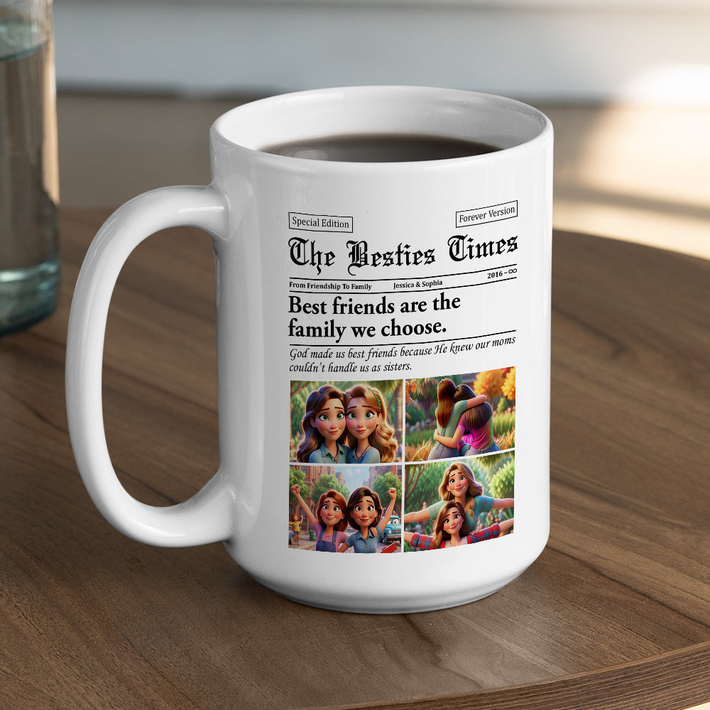 The Besties Time Cartoonize - Personalized Custom Coffee Mug