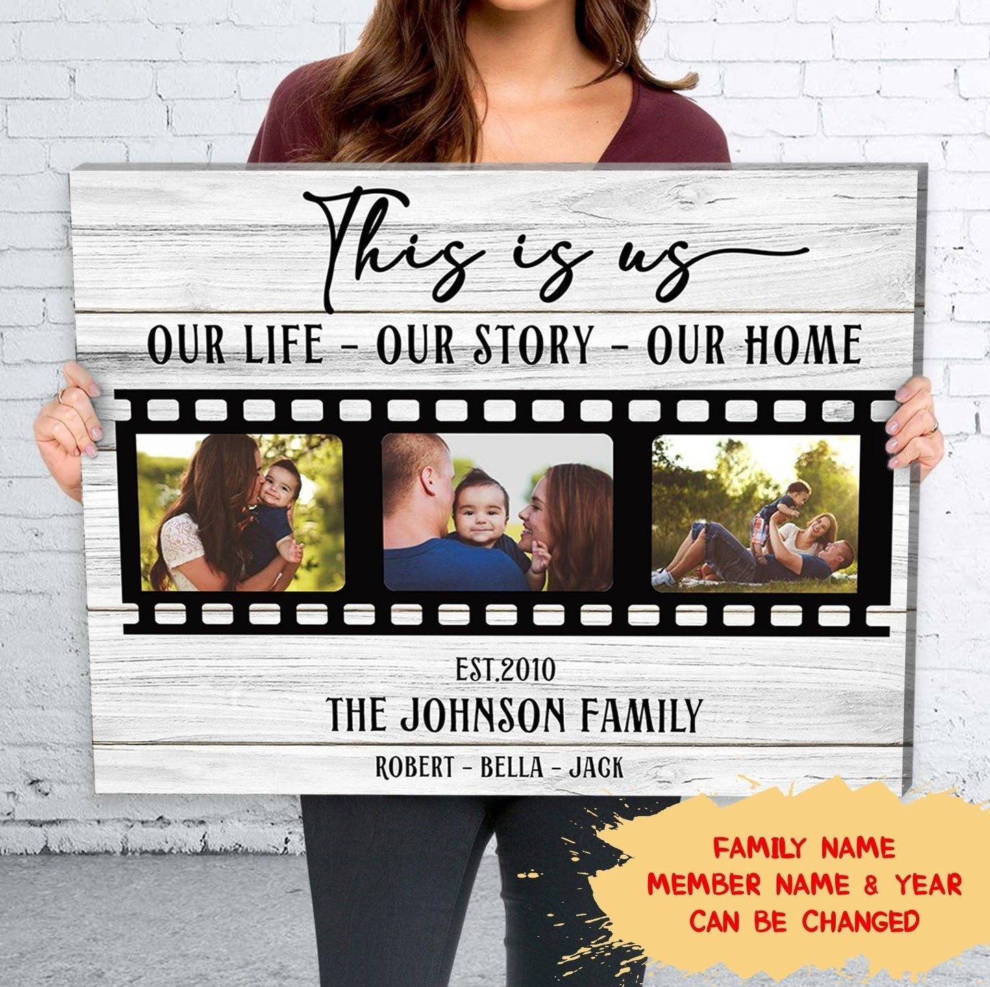 This Is Us - Personalized Custom Photo Canvas - Family Canvas - Wall Art For Family