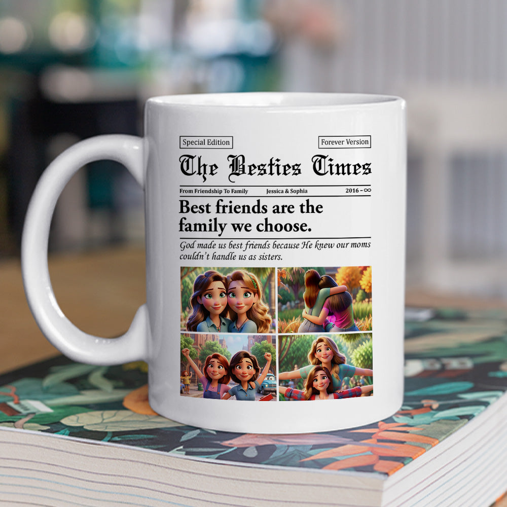 The Besties Time Cartoonize - Personalized Custom Coffee Mug