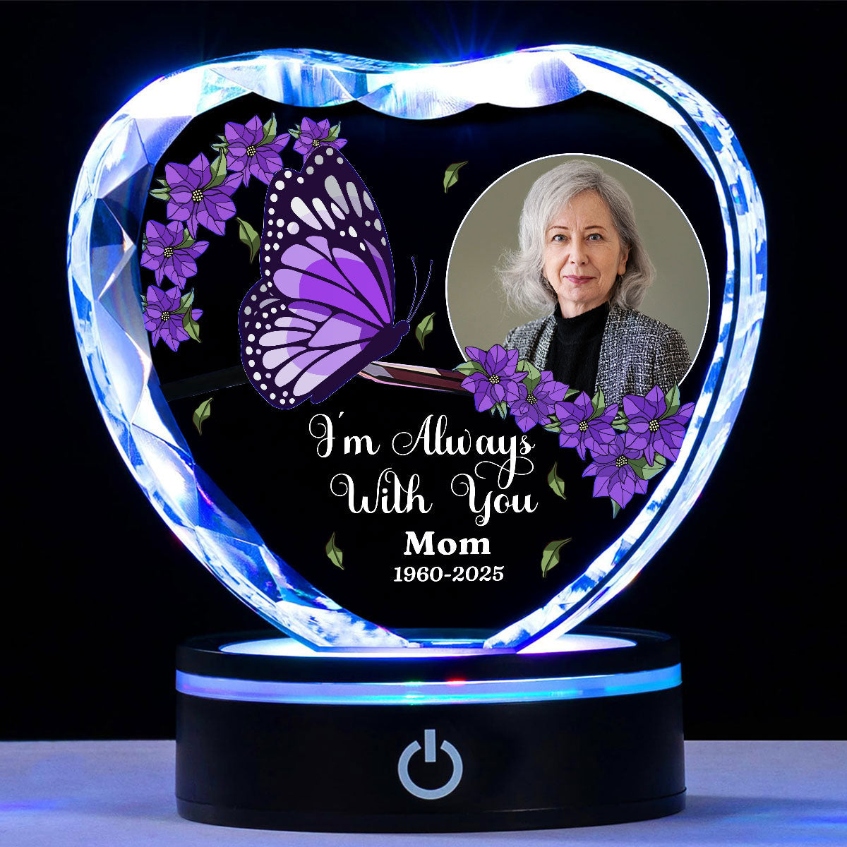 Beside You - Personalized Custom Crystal Led Light