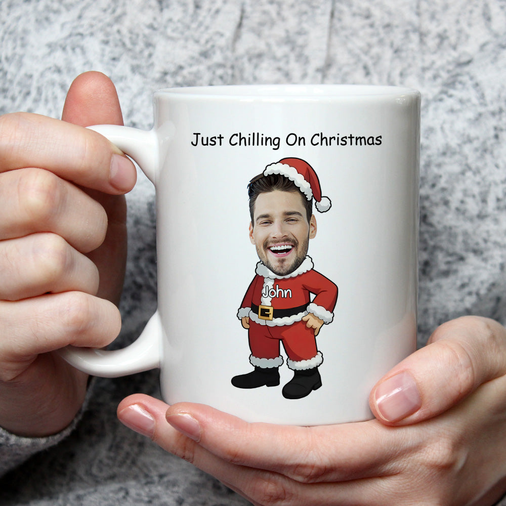Just Chilling On Christmas - Personalized Custom Coffee Mug