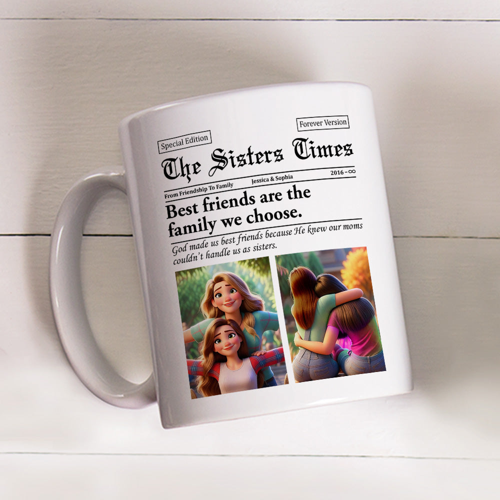 The Besties Time Cartoonize - Personalized Custom Coffee Mug