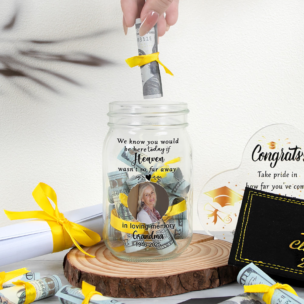 In Loving Memory Of - Personalized Custom Graduation Mason Jar Light
