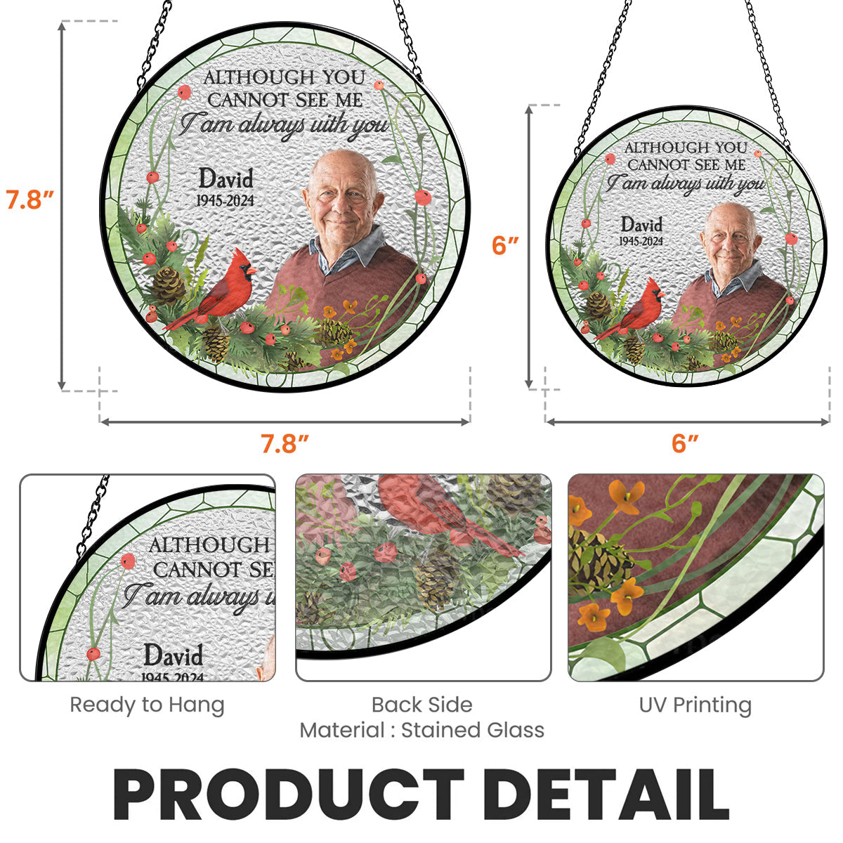 I Am Always With You - Personalized Custom Window Hanging Suncatcher