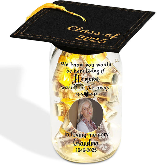 In Loving Memory Of - Personalized Custom Graduation Mason Jar Light