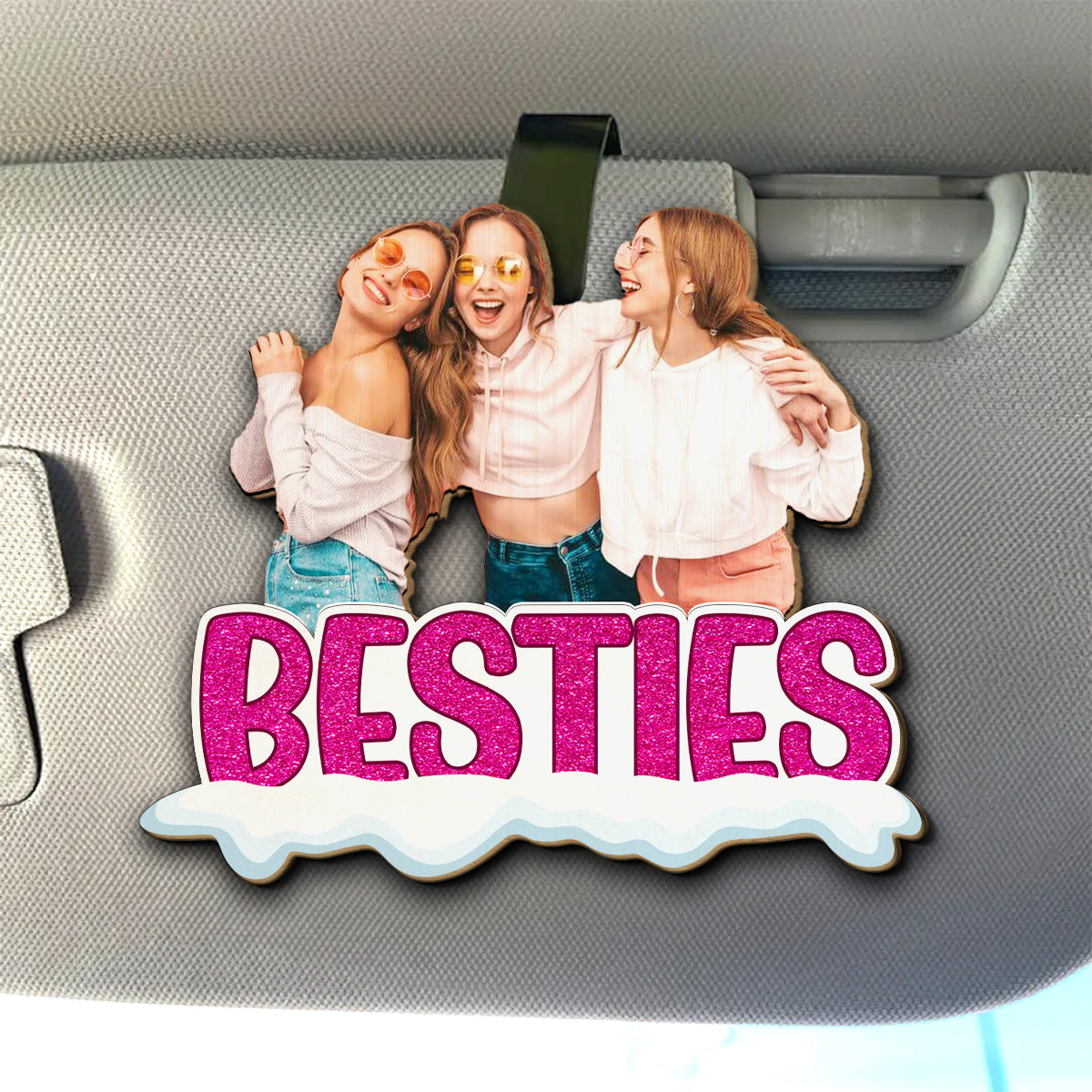 Bestie Together - Personalized Custom Car Visor Clip