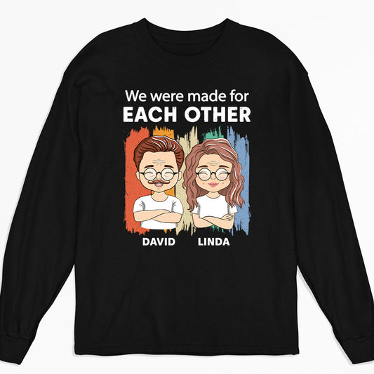 For Each Other - Personalized Custom Long Sleeve T-shirt