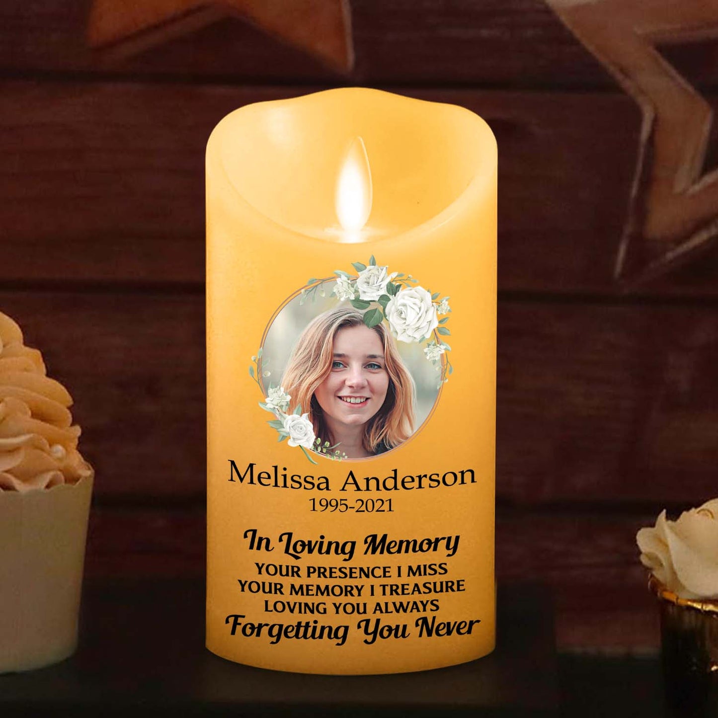 In Loving Memory Version 2 - Personalized Custom LED Candle