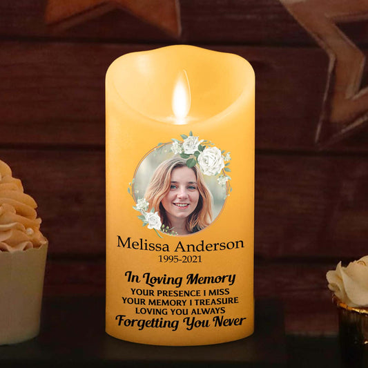 In Loving Memory Version 2 - Personalized Custom LED Candle