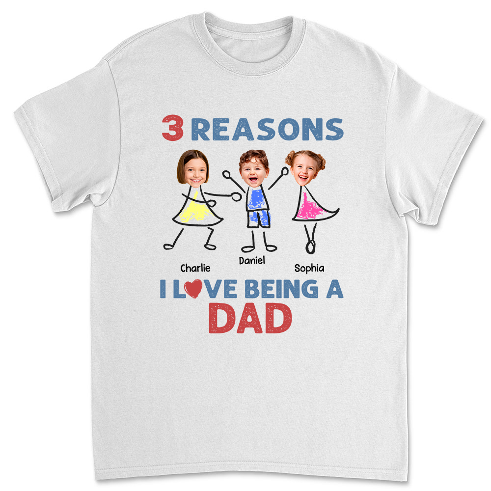 Reasons I Love Being Dad Grandpa - Personalized Custom Shirt