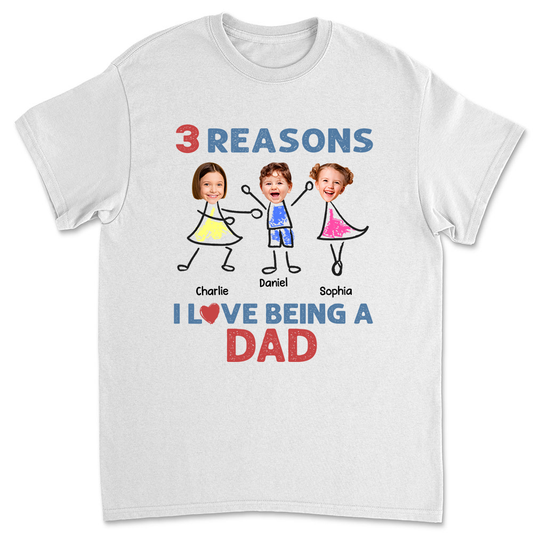 Reasons I Love Being Dad Grandpa - Personalized Custom Shirt