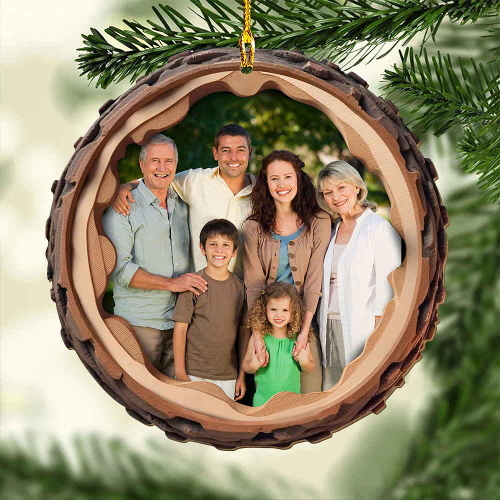 Photo With Wood Shape - Personalized Custom Wood Ornament