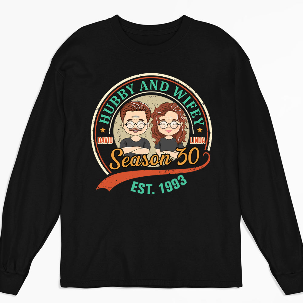 Hubby & Wifey - Personalized Custom Long Sleeve T-shirt