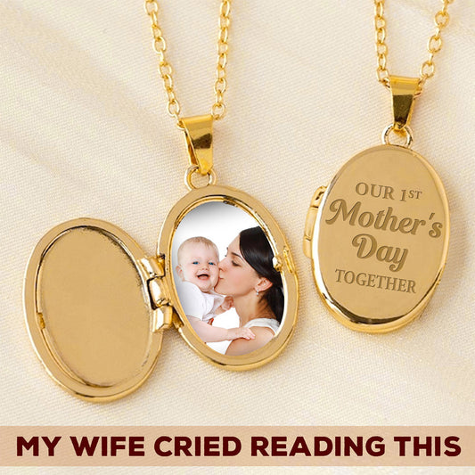 Happy 1st Mothers Day - Personalized Custom Locket Necklace
