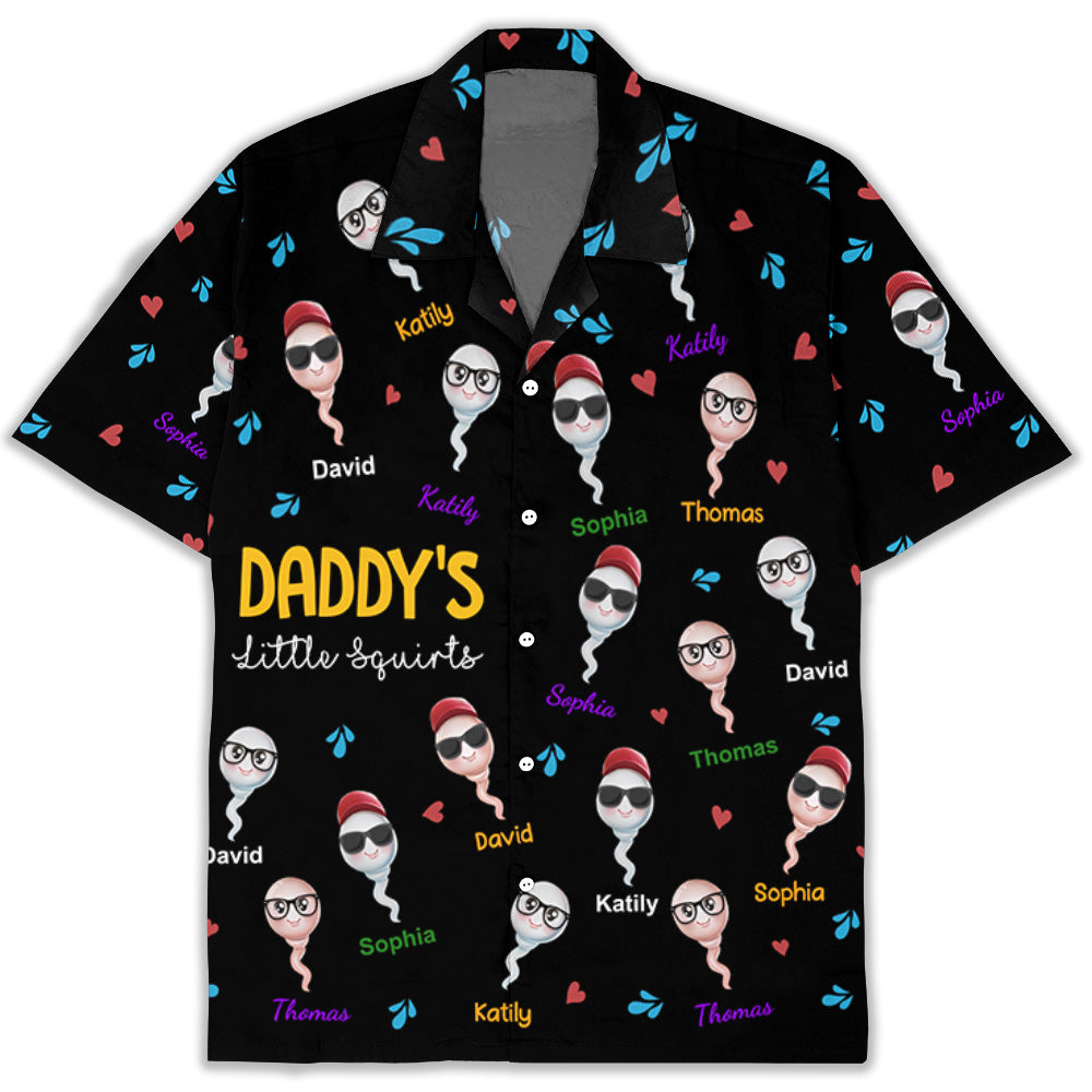 Funny Kid With Dad - Personalized Custom Hawaiian Shirt
