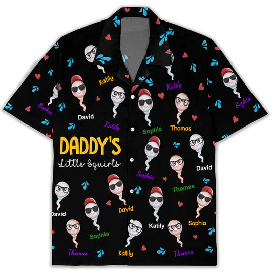 Funny Kid With Dad - Personalized Custom Hawaiian Shirt
