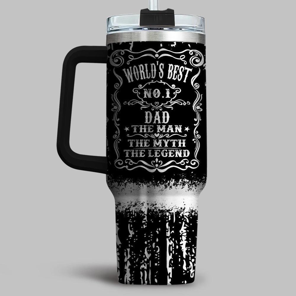 The Man, The Myth, The Legend- Personalized Custom Engraved 40oz Tumbler With Handle